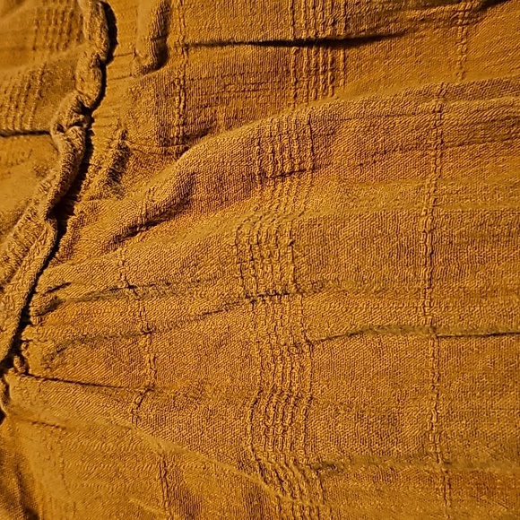 Madewell dark mustard yellow cropped peasant top medium - Picture 6 of 7